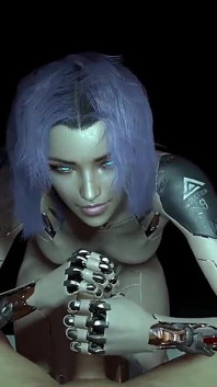 Robot kız bakış açısı mastürbasyon | Cyberpunk porno parodi