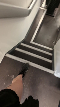 Pissing and Squirting in a Busy Train During the Day