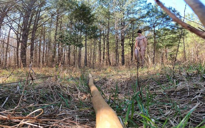 Jon Screcrow: Uncut Cock Naked Hike on an Abandoned Country Lane Cumshot...