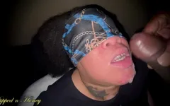 Thick Cum on Honeys Tongue and Some Stiff Dick Afterwards!!