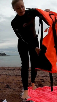 Strapped Tight & Floating Free - Sexy Wetsuit Life Jacket Test