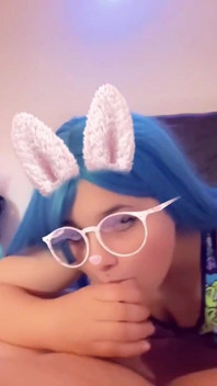 Bola de dragón bulma chupando gran polla