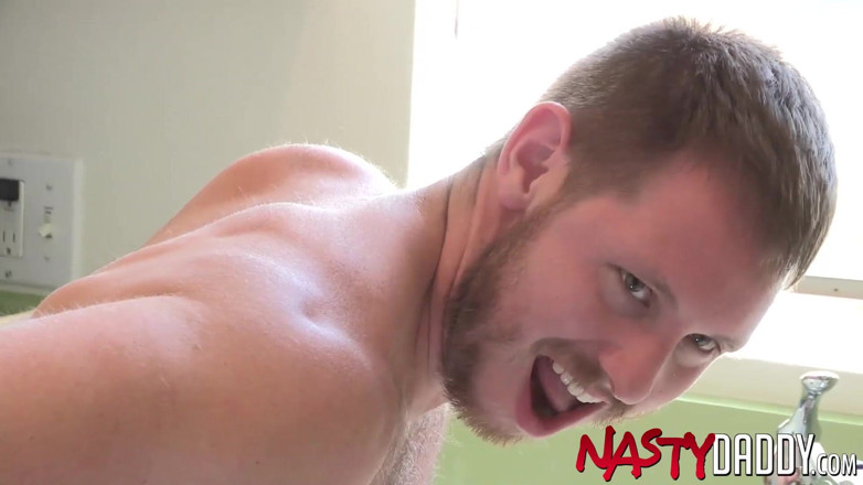 Nasty Daddy: NASTYDADDY Stepdaddy Myles Landon barebacks Spencer Whitman