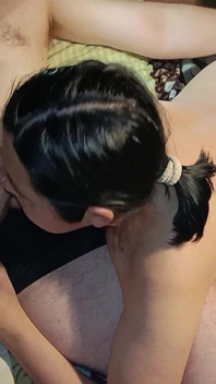 Stepbrother Films on His Phone as His Stepsister Sucks His Dick