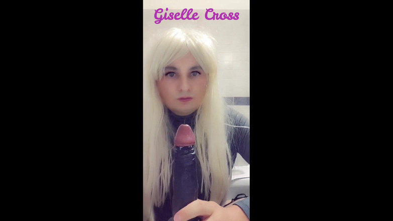 Giselle Cross: 흑인 대물 자지 딜도 딥쓰롯 훈련
