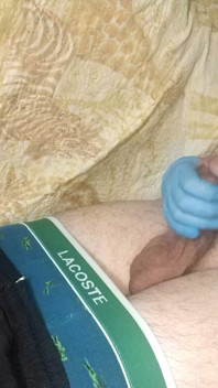 Kitchen Prep Gone Wrong - Solo Male Jerks off in Blue Glove