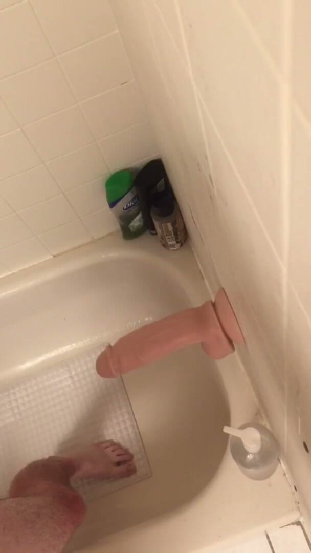 Sam B5: Big Dildo Fucking My Ass in the Shower