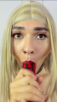 Your Step Sis Sucking Her Big Spider Dildo
