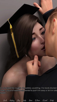 Casal amador com tesão tendo foda rápida no banheiro da faculdade - 3D Hentai Game - o escritório