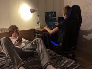 Distracted the Guy From the Game and Seduced Him Into Sex, Juicy Blowjob Deep Throat Part 1