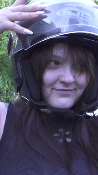 Look at My Boobs on a Motorcycle!