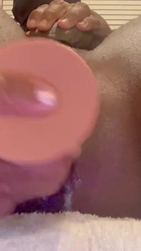 Playing with Hard Bwc Dildo
