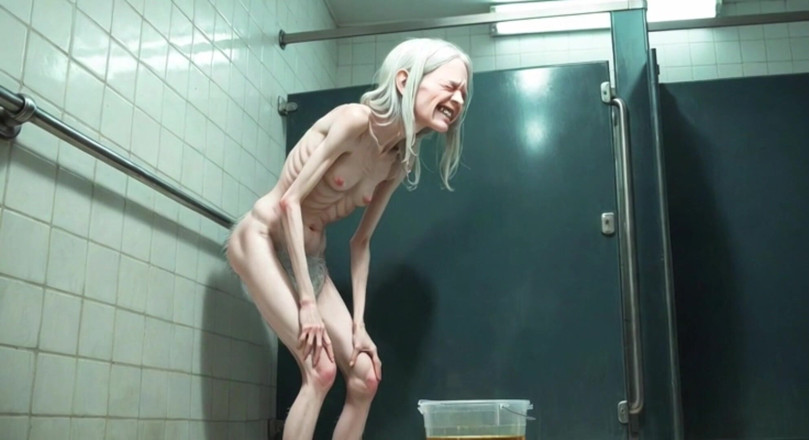 YOUR BEST FANTASY: Alte oma öffentlich pissen im eimer - behaarte nasse muschi &amp; echter orgasmus