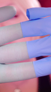 2 Schichten von Fetisch-Krankenschwester medizinische Handschuhe. Arya Grander. Asmr Kein nacktes video.