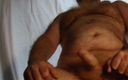 TheUKHairyBear: British Hairy Bear Wank with Hairy Chest and Belly