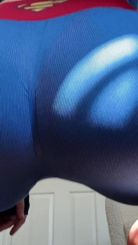 Evil Supergirl's Ass Worship, Blowjob, Pegging, and Facial for Powerless Superman