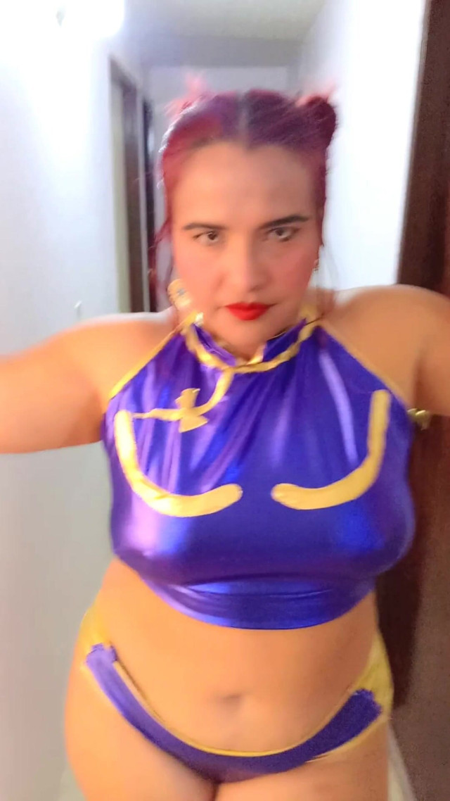 Disguised as Chun Li (Gina Halime)