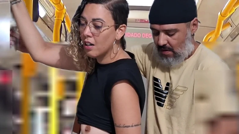 Gabi SweetCouplesStories: Slutty Student Gets Cumshot on the Bus