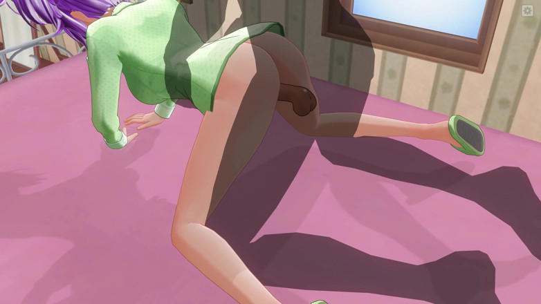 H3DC: 3D HENTAI. Namorada de pijama recebe um orgasmo de quatro