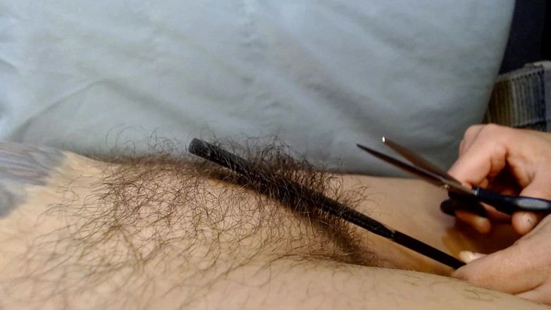 Abby Anna: Abby Trims &amp; Shaves Ann's Long Hair Bush