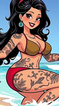 Sexy Tattoo Art Bikiny Babes