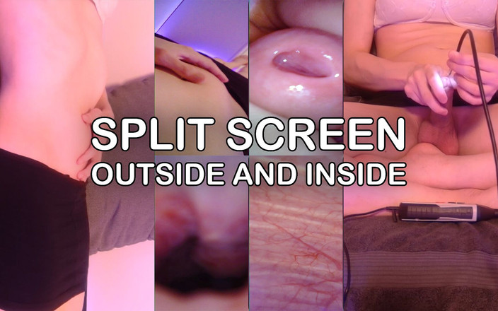 Lina Free: 내 자지에 내시경으로 분할 화면을 처음 시도!