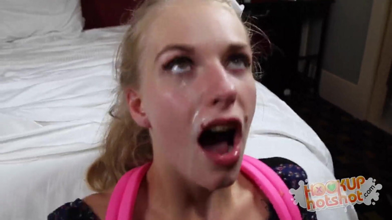 Hookup Hotshot: Young blonde college girl Erika Divine gets fucked after classes...