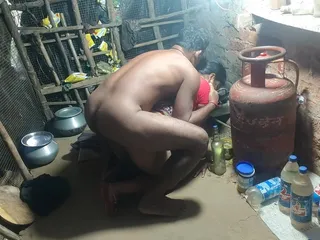 Naked Stepsister and Fucked in the Village Kitchen