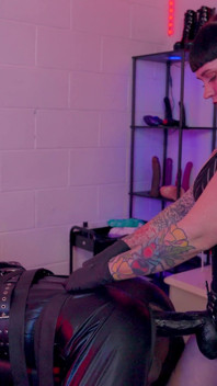 Gimp Sub Gets Pegged and Milked