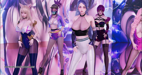 3D-Hentai Games: Dalshabet - joker ahri akali kaisa evelynn seraphine striptiz kda seksi...