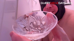 GLORYHOLEGAYS: Cum in the Crystal Glass - 3 Anonymous Loads, One Deep Swallow