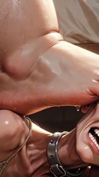 Fat Mistress Steps on Skinny Slave Face - Hard Trampling Humiliation