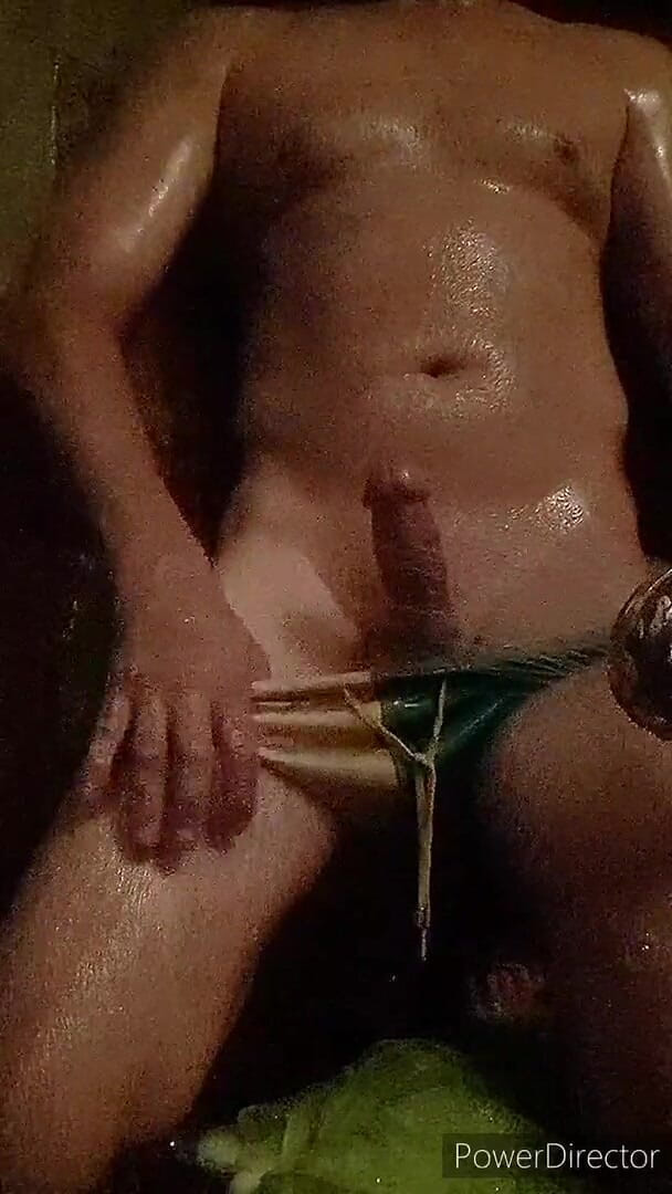 Madaussiehere: Shower time wet green and yellow speedo