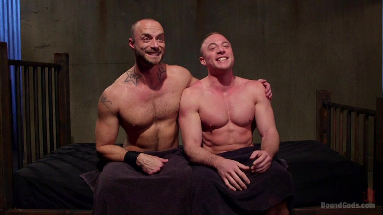 KINK men: Beefy Muscular Hunk Deprived of Air and Fucked Into Submission