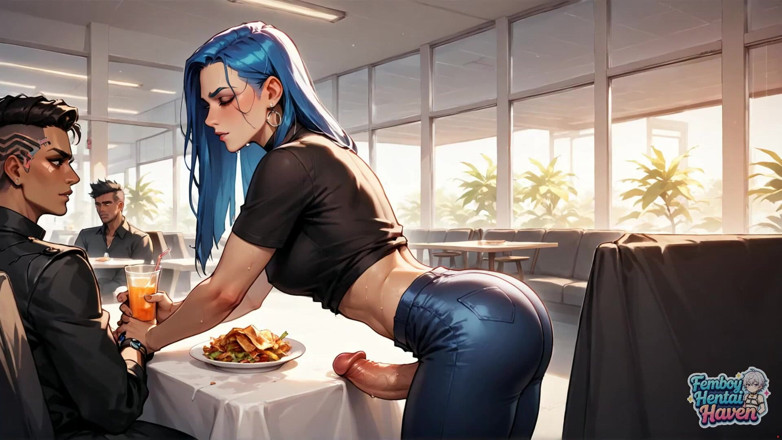 Femboy Hentai Haven: En fantastisk, futuristisk transvestit byte jizz skott i ett solbelyst...