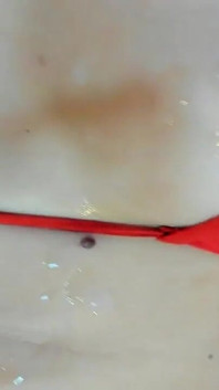 My Hard Penis Broke This Red Thong