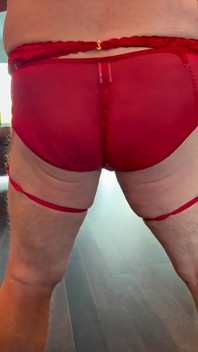 The Red Granny Panties and Garter