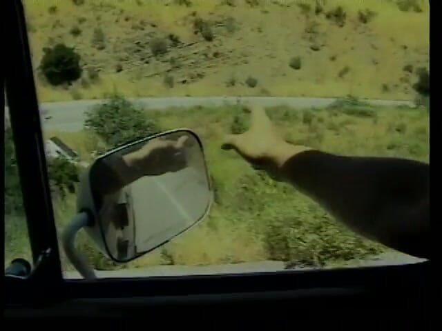 Cumming Soon: Two hitchhiking blonde babes share stud's cock in the back...