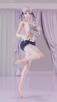 [mmd] Naruto tide Imashio aoa - Heart Qi b ultra shorts perut saku striptis