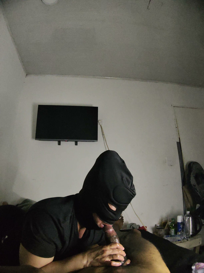 Cum-lobian dickdrainers: Throat Champ Black Mask