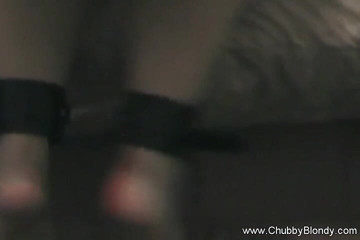Chubby Blondy: Hot wife amateur getting bound