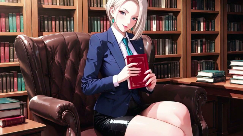 Tay Swift X: Office to Bedroom Taboo Contrast, Silver-haired Partner Watching Jealously. She...