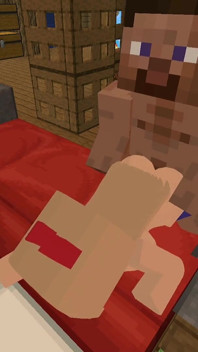 De Jenny mod Minecraft neukmacht van kettingzaagman in de kont