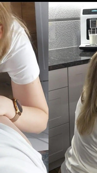 Cafea cu taur Spermă pentru soțul meu încornorat cameră dublă