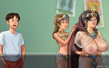 Summertime Saga Sex with Two Hot Sexy MILFs