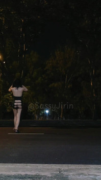 Sissytask Accomplished: Cross the Street with Dildo and Cage
