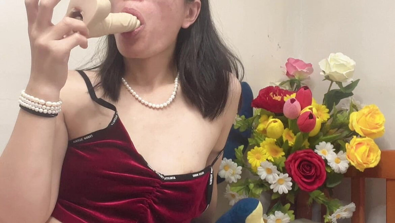 sweethanajapanese: Petite Hana Suck Dick Then Open Tyny Pussy Hole with...