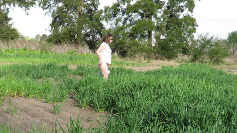 Milfcamsex: Patricia dans le domaine, amateur et cul blanc