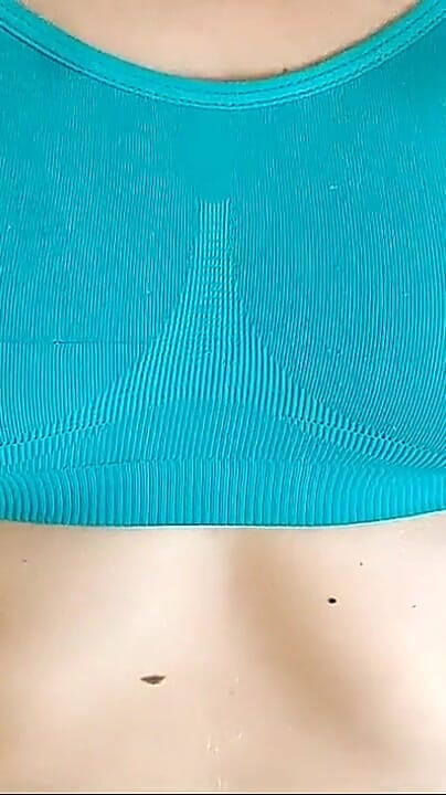 Toystest: Teen Wife Solo Plays with Nipples Through Sport Topic