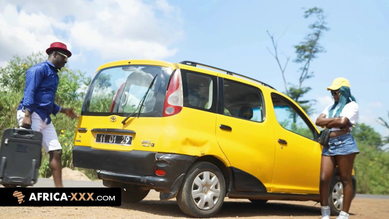 Africa-XXX: The Passenger of the Taxi Is Really Naughty